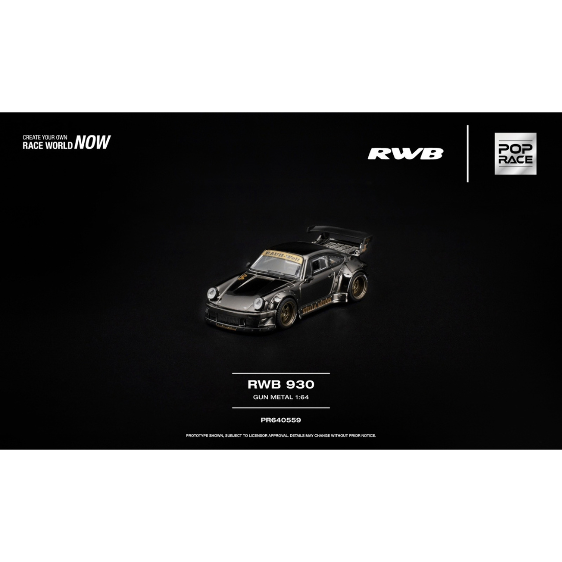 *PRE-ORDER* RWB 930 GUN METAL, 1:64 Scale