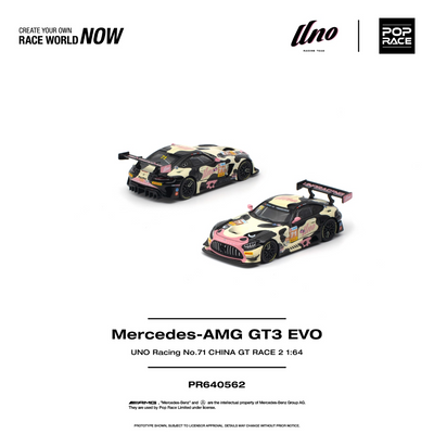 *PRE-ORDER* MERCEDES-AMG GT3 EVO UNO RACING NO.71 CHINA GT RACE 2 "Mumu", 1:64 Scale