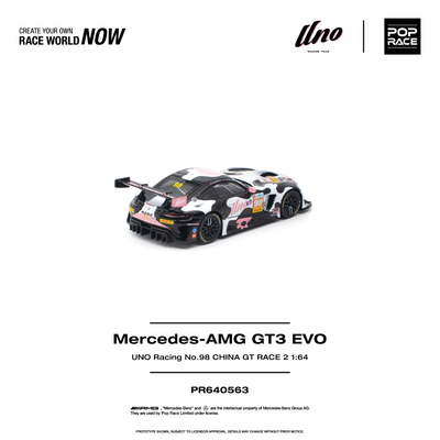 *PRE-ORDER* MERCEDES-AMG GT3 EVO UNO RACING NO.98 CHINA GT RACE 2 "Momo", 1:64 Scale
