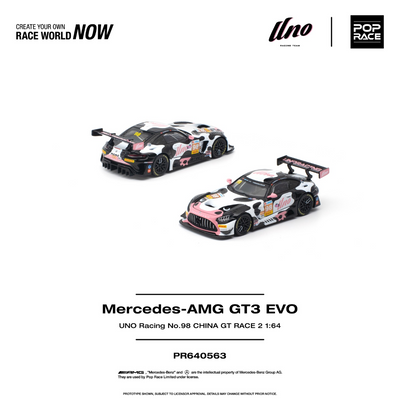 *PRE-ORDER* MERCEDES-AMG GT3 EVO UNO RACING NO.98 CHINA GT RACE 2 "Momo", 1:64 Scale
