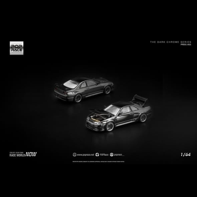Nissan Skyline GT-R R33 NISMO 400R, 1:64 Scale (The Dark Chrome Series)