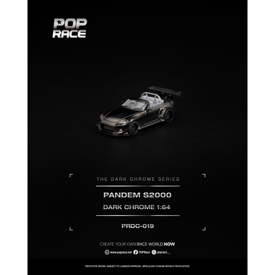 *PRE-ORDER* Pandem S2000, 1:64 Scale (Dark Chrome)