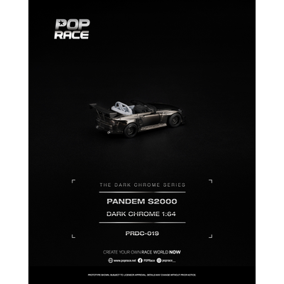 *PRE-ORDER* Pandem S2000, 1:64 Scale (Dark Chrome)