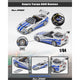 *PRE-ORDER* Toyota Supra Targa Roadster(Including Removable Roof), 4th-Generation A80 With Bomex, 1:64 Scale (Silver)