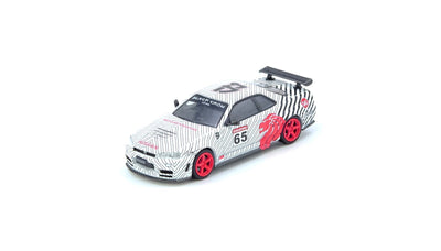 Premium scale diecast model car  – Skyline GT-R R34, 1:64 Scale (White) Collectible