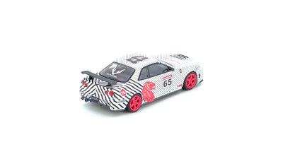 Premium scale diecast model car  – Skyline GT-R R34, 1:64 Scale (White) Collectible
