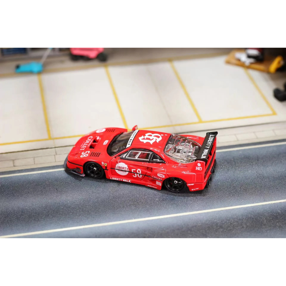 *PRE-ORDER* Liberty Walk F40 Red #58,1:64 Scale