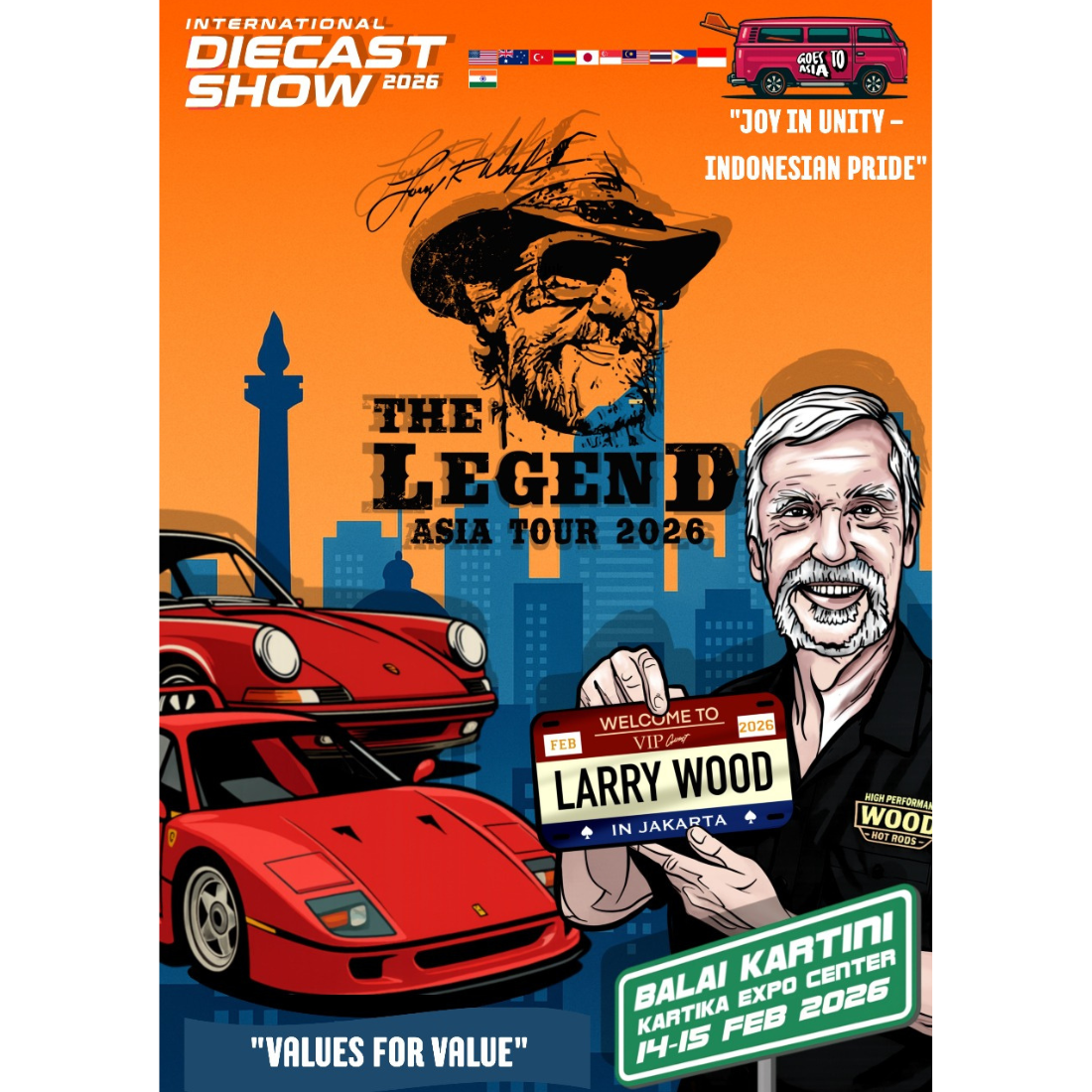International Diecast Show The legend Asia Tour Ferrari F40 (Limited : 031/100) 2026,  1:18 Scale (Red)