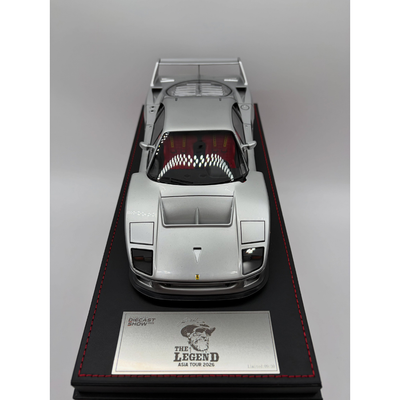 International Diecast Show The legend Asia Tour Ferrari F40 Resin (Limited to 30) 2026, 1:18 Scale (Silver)