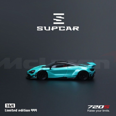 SupCar  McLaren 720S alloy car model, 1:64 scale (Cyan Blue)