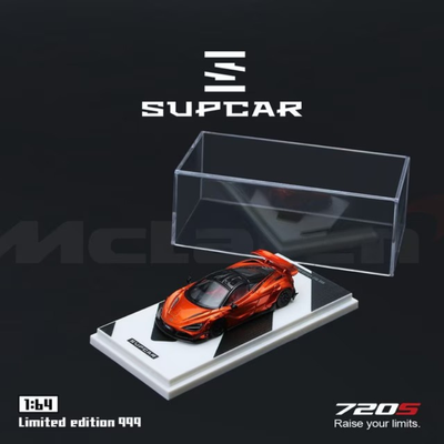 SupCar McLaren 720S alloy car model, 1:64 Scale (Bright Orange)