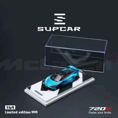 SupCar McLaren 720S alloy car model, 1:64 Scale (Bright Blue)