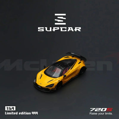 SupCar McLaren 720S alloy car model, 1:64 Scale (Yellow)