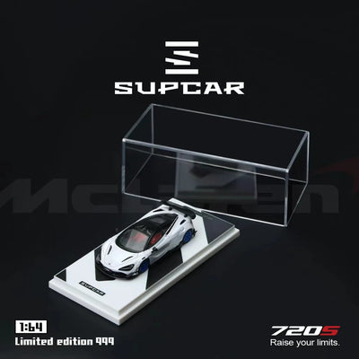 SupCar McLaren 720S alloy car model, 1:64 Scale (White)