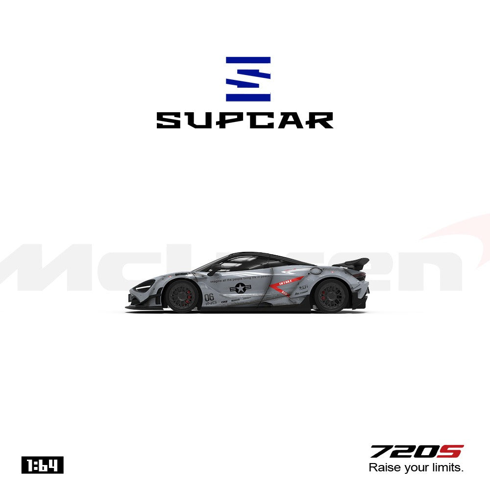 Premium scale diecast model car  – *PRE-ORDER* McLaren 720S Grey Shadow Painted, 1:64 Scale Collectible