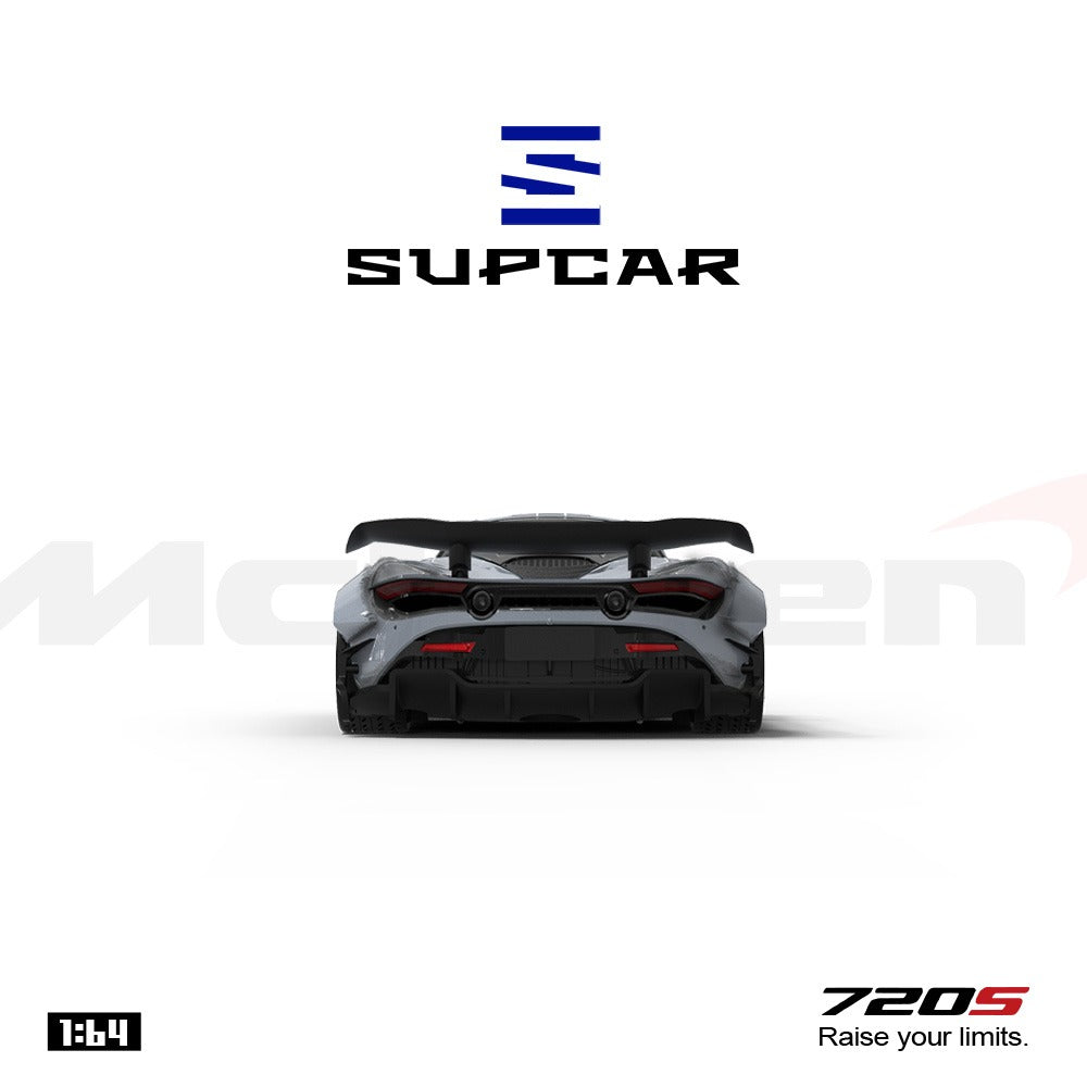 Premium scale diecast model car  – *PRE-ORDER* McLaren 720S Grey Shadow Painted, 1:64 Scale Collectible