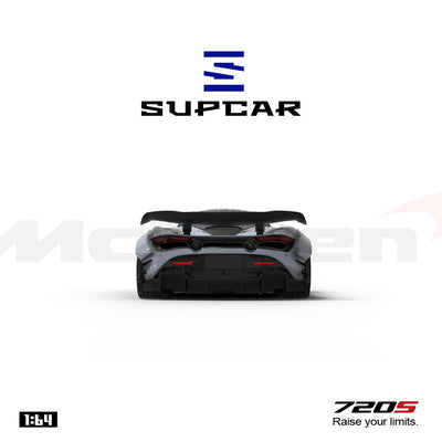 Premium scale diecast model car  – *PRE-ORDER* McLaren 720S Grey Shadow Painted, 1:64 Scale Collectible