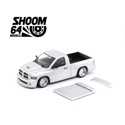 Premium scale diecast model car  – *PRE-ORDER* Dodge Ram SRT-10 (2003), 1:64 Scale (Silver) Collectible