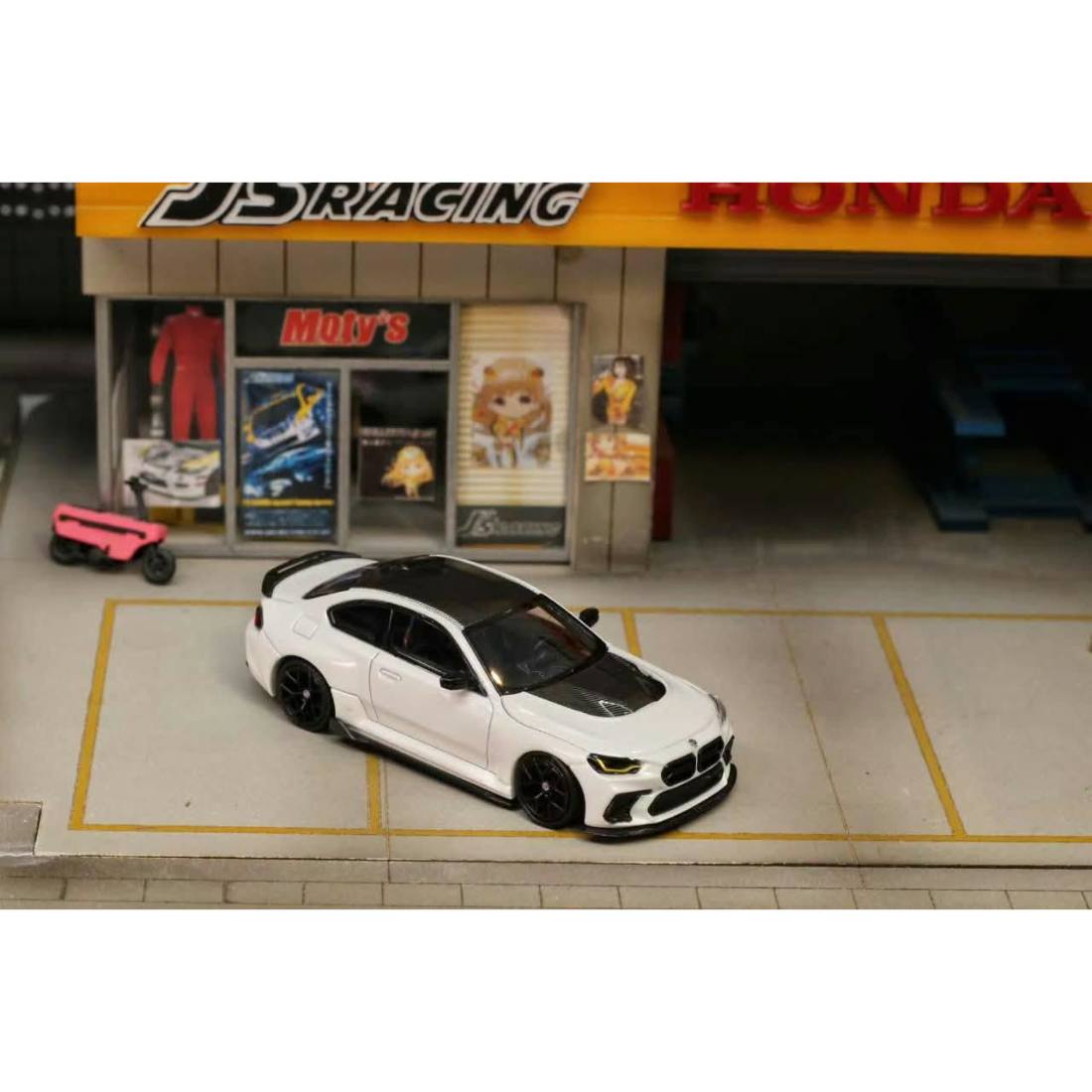 *PRE-ORDER* BMW M4 G82 GTR Edition, Adro Body Kit Wild Body, 1:64 Scale (Pearl White)