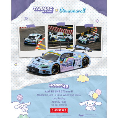 *PRE-ORDER* Audi R8 LMS GT3 EVO II Macau GT Cup - FIA GT World Cup 2025 Uno Racing Adderly Fong, 1:43 Scale