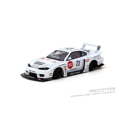 *PRE-ORDER* LB-Super Silhouette Nissan SILVIA (S15) Drift  (Open Bonnet & with Engine Compartment) 2025, 1:64 Scale
