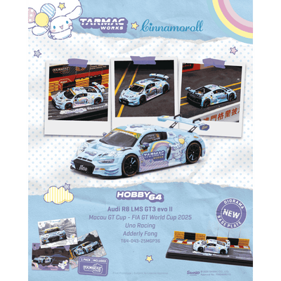 *PRE-ORDER* Audi R8 LMS GT3 EVO II Macau GT Cup FIA GT World Cup 2025 Uno Racing Adderly Fong, 1:64 Scale