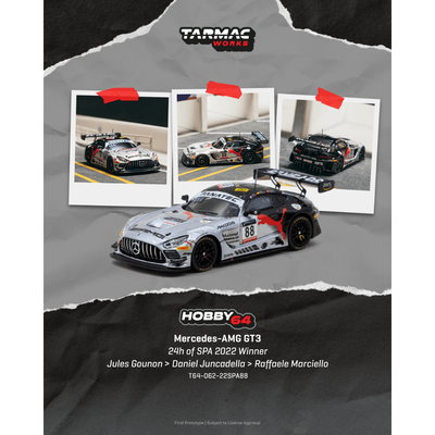 *PRE-ORDER* Mercedes-AMG GT3 24h of SPA 2022 Winner Jules Gounon / Daniel Juncadella / Raffaele Marciello, 1:64 Scale