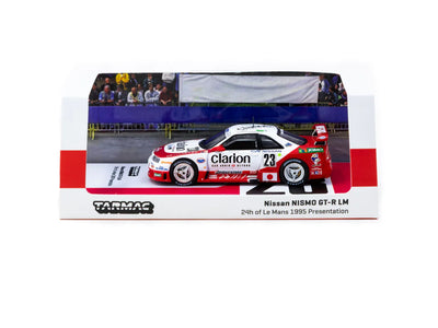 Premium scale diecast model car  – Nissan Nismo GT-R LM 24h of Le Mans 1995 Presentation #23 - Hobby64, 1:64 Scale (White) Collectible