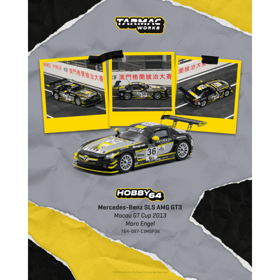 *PRE-ORDER* Mercedes-Benz SLS AMG GT3 Macau GT Cup 2013 Maro Engel, 1:64 Scale