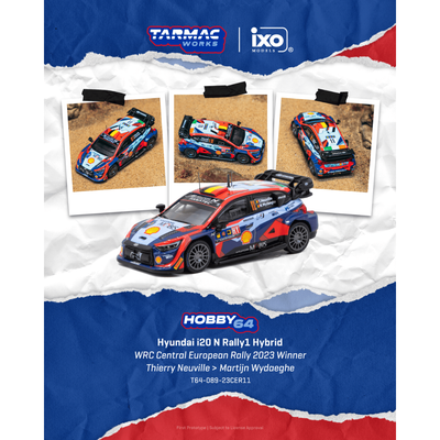 *PRE-ORDER* Hyundai i20 N Rally1 Hybrid WRC Central European Rally 2023 Winner Thierry Neuville / Martijn Wydaeghe, 1:64 Scale