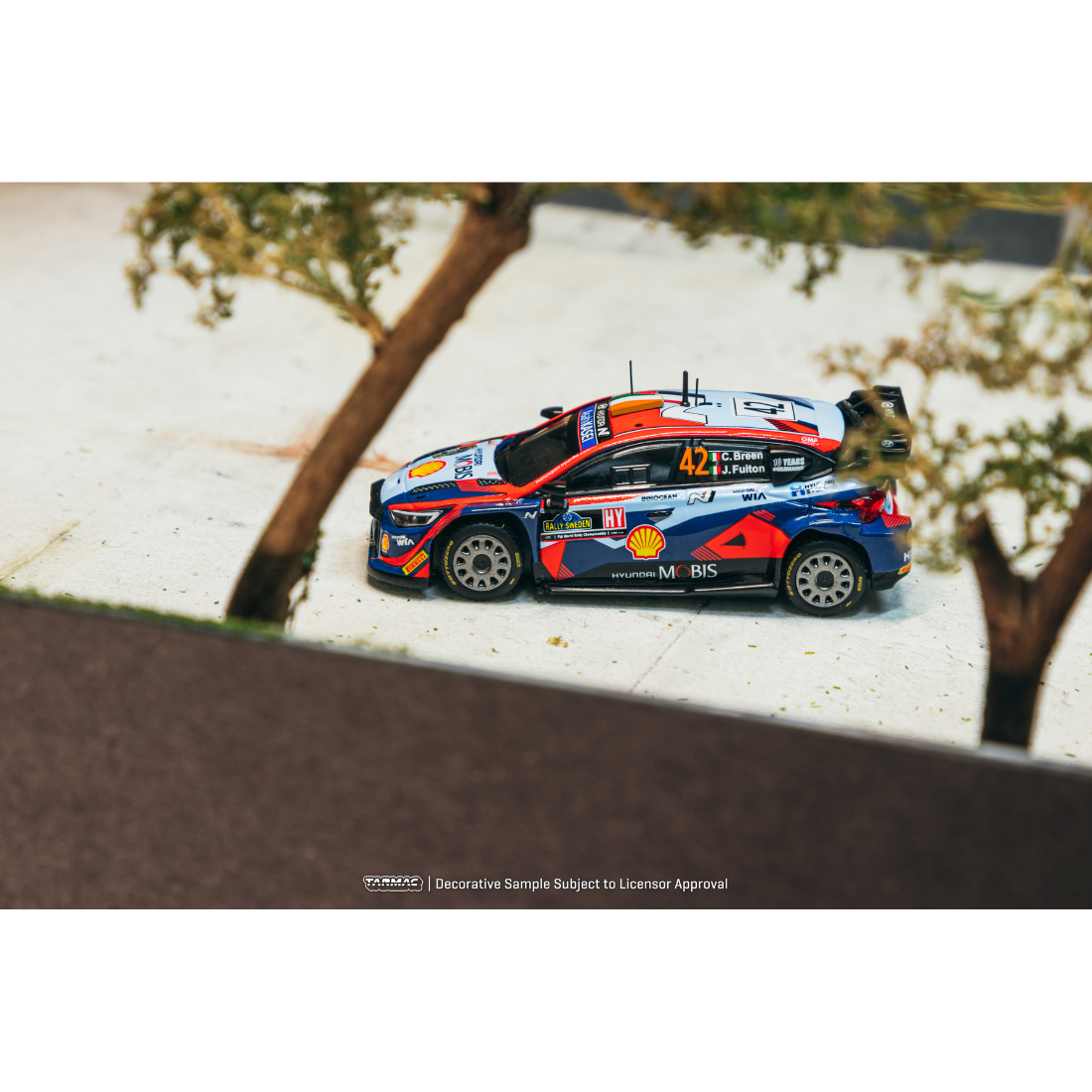 *PRE-ORDER* Hyundai i20 N Rally1 Hybrid Rally Sweden 2023 Craig Breen / James Fulton, 1:64 Scale