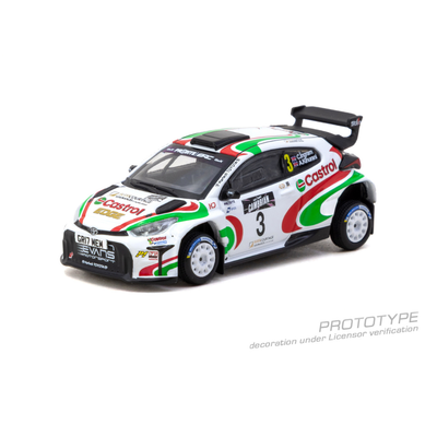 *PRE-ORDER* Toyota GR Yaris Rally2 British Rally Championship Chris Ingram / Alex Kihurani (Model Car + Trading Cards Combo Set) 2024 , 1:64 Scale
