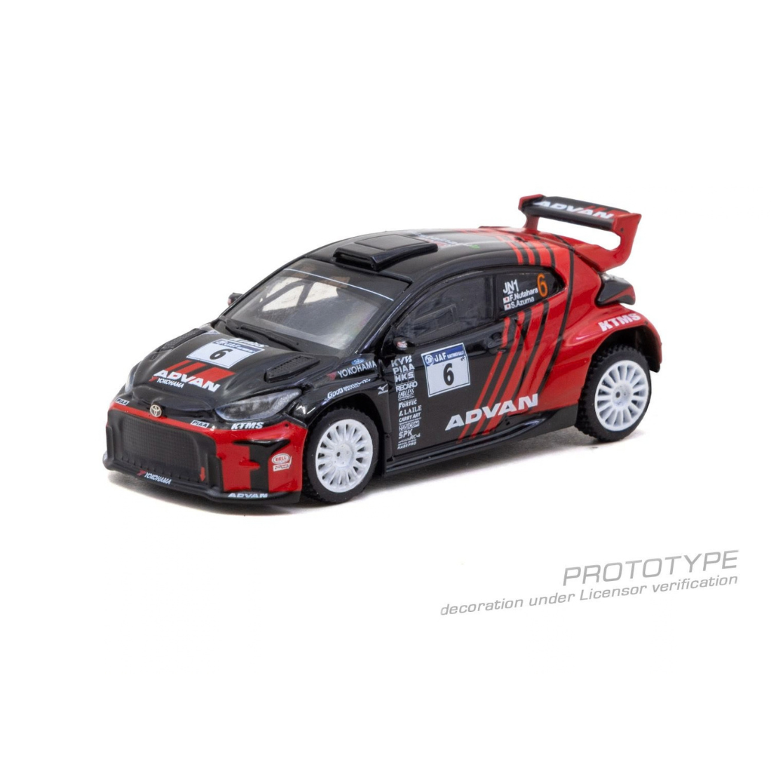 *PRE-ORDER* Toyota GR Yaris Rally2 Japanese Rally Championship 2024 Fumio Nutahara / Shungo Azuma, 1:64 Scale