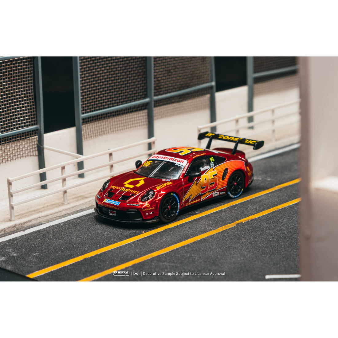 *PRE-ORDER* Porsche 911 GT3 Cup (992) Porsche Carrera Cup Australia 2025 Brett Boulton, 1:64 Scale (Chrome Red)