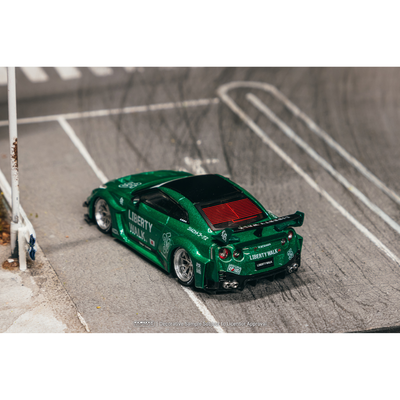 *PRE-ORDER*  LB-Silhouette WORKS GT NISSAN 35GT-RR, 1:64 Scale (Emerald Green)