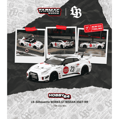 *PRE-ORDER* LB-Silhouette Works GT NISSAN 35GT-RR,  1:64 Scale (White)