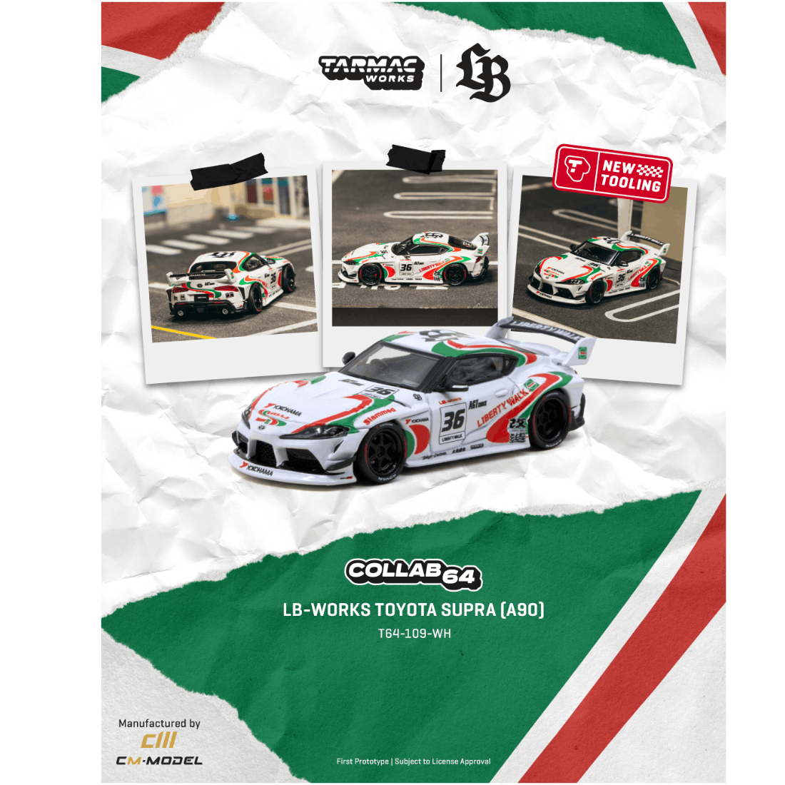 *PRE-ORDER* LB-Works Toyota Supra (A90), 1:64 Scale