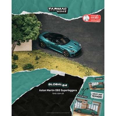 *PRE-ORDER* Aston Martin DBS Superleggera  Chance of Chase Car, 1:64 Scale (Green Metallic)