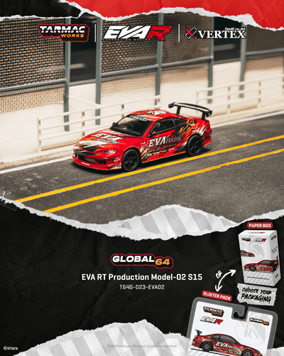 *PRE-ORDER* Nissan EVA RT Production Model-02 S15, 1:64 Scale (Blister Pack)