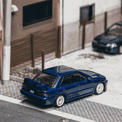 *PRE-ORDER* Mitsubishi Lancer GSR Evolution II Chance of Chase Car, 1:64 Scale (Blue)