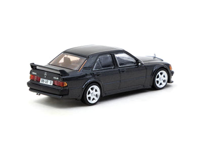 Premium scale diecast model car  – Mercedes-Benz 190 E 2.5-16 EVO 1 - Global64, 1:64 Scale (Black) Collectible