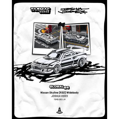 *Pre-Orders* Nissan Skyline (R32) Widebody - Designed by JOSHUA VIDES, 1:64 Scale