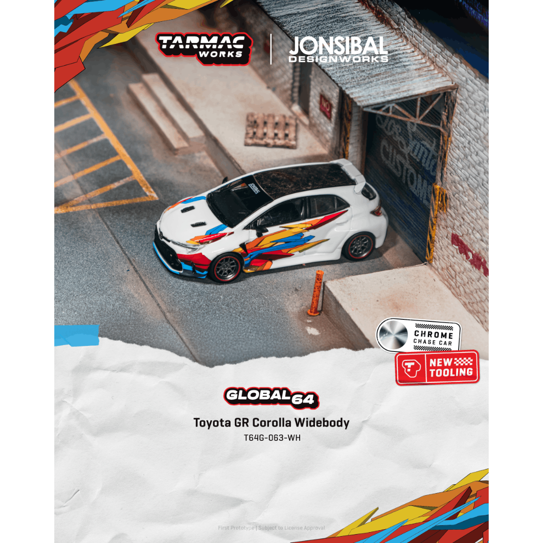 *PRE-ORDER* Toyota GR Corolla Widebody Chance of Chase Car, 1:64 Scale (White)
