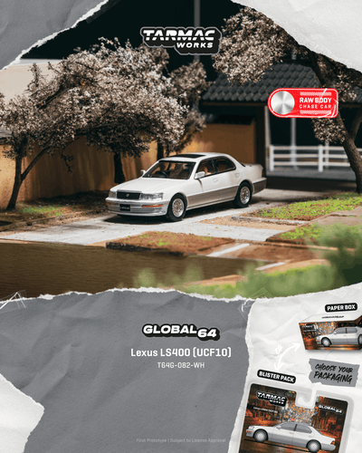 *PRE-ORDER* Lexus LS400 (UCF10)  Chance of Chase Car (Blister Pack), 1:64 Scale (Pearl White)