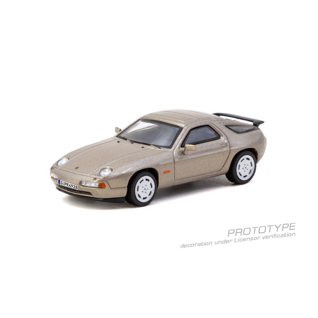 Premium scale diecast model car  – *PRE-ORDER* Porsche 928 S4 Chance of Chase Car (with Pop-Ip Head-Lights), 1:64 Scale (Platinum Metallic) Collectible