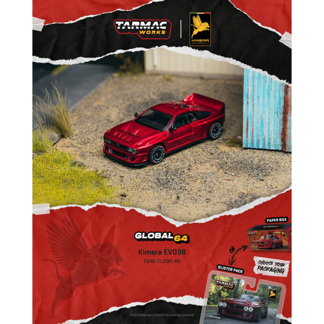 *PRE-ORDER* Kimera EVO38, 1:64 Scale (Red)