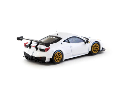 Premium scale diecast model car  – Ferrari 458 Italia GT3 - Road64, 1:64 Scale (White) Collectible