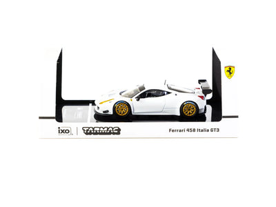 Premium scale diecast model car  – Ferrari 458 Italia GT3 - Road64, 1:64 Scale (White) Collectible