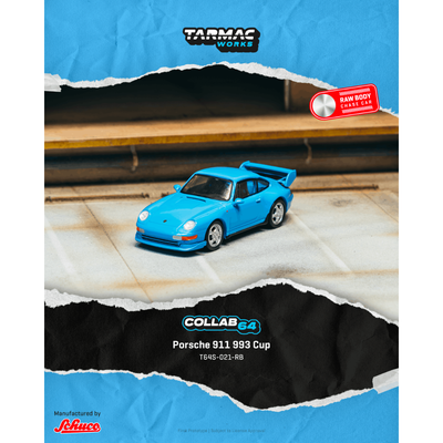 Premium scale diecast model car  – *PRE-ORDER* Porsche 911 993 Cup (Riviera Blue) Chance of Chase Car,1:64 Scale Collectible