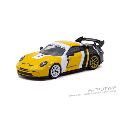 *PRE-ORDER* Porsche 911 GT3 (992), 1:64 Scale (Yellow/Black)